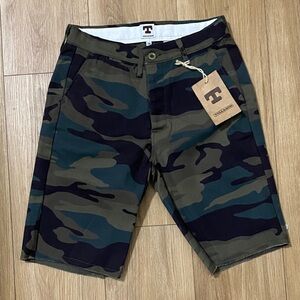 Tellason Men's Camo Ripstop Cotton Cutoff Shorts